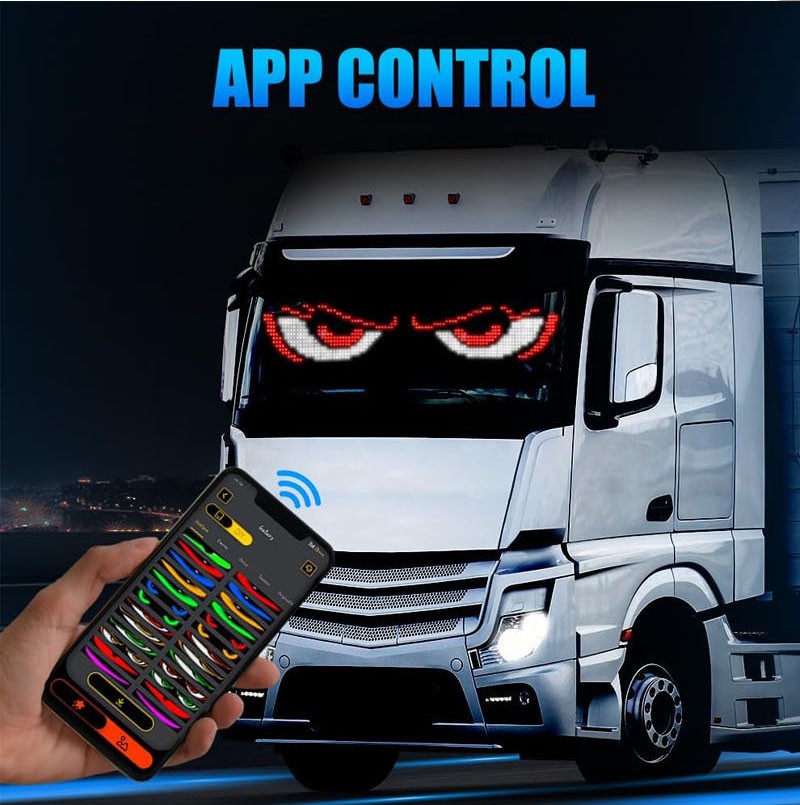 12x59CM For Truck-Specific Devil's Eye LED-Screen Car Light Dynamic Lamp — image 5