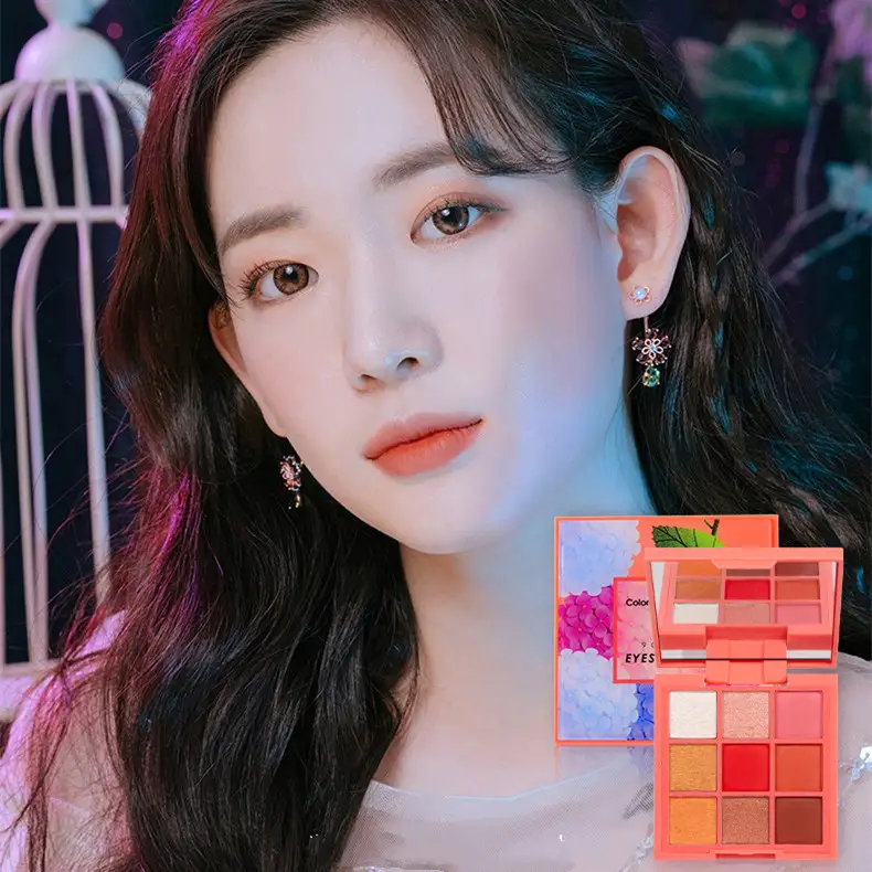 Matte Earth Color Eyeshadow Sequins Glitter Pumpkin Palette