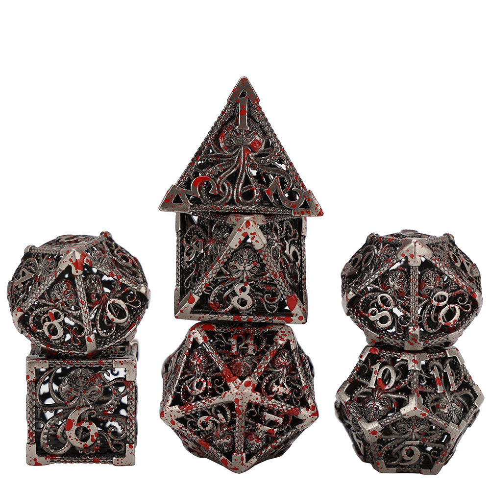 Title 6, Copper Hollow Metal Dice Suit Polyhedron