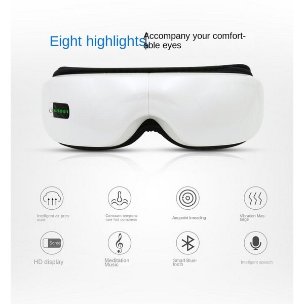 Heat Eye Massager with Music, Rechargeable. Health and wellness for your eyes. Spending hours working on the laptop or phone can cause fatigue for your eyes and mind. Fortunately, there are things you can do to alleviate headaches and provide relaxation. 