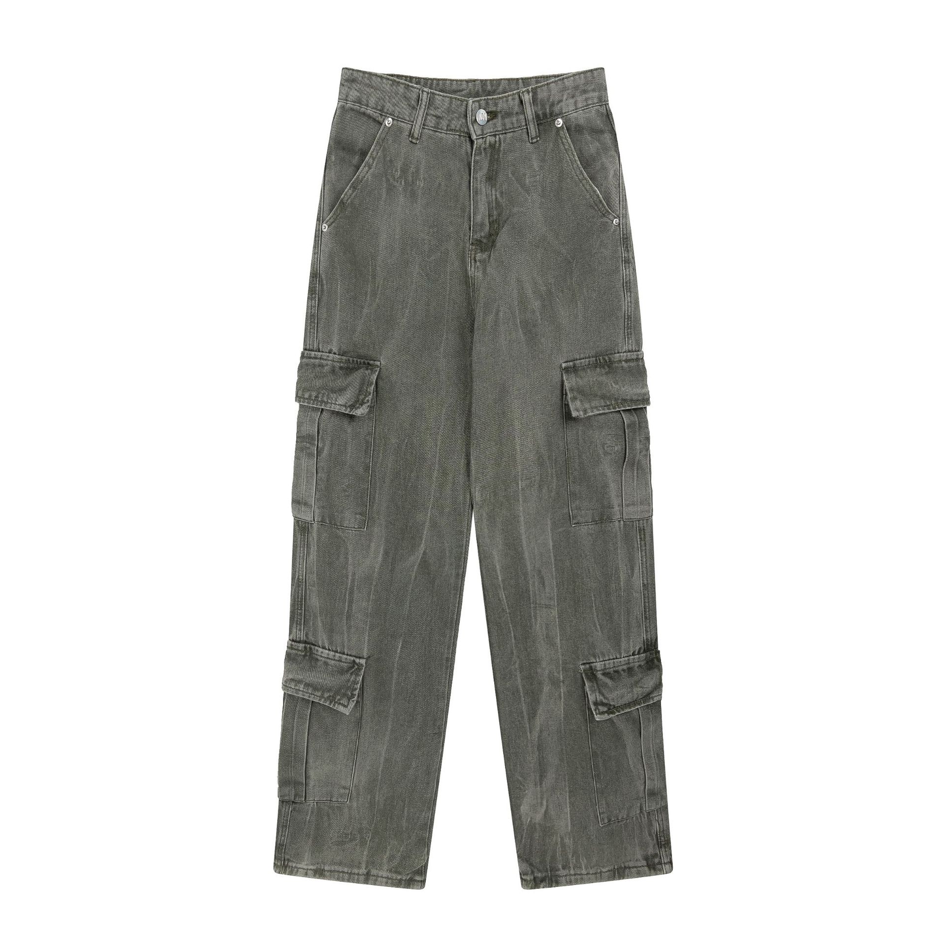 Straight Work Bag Washing Jeans Trousers