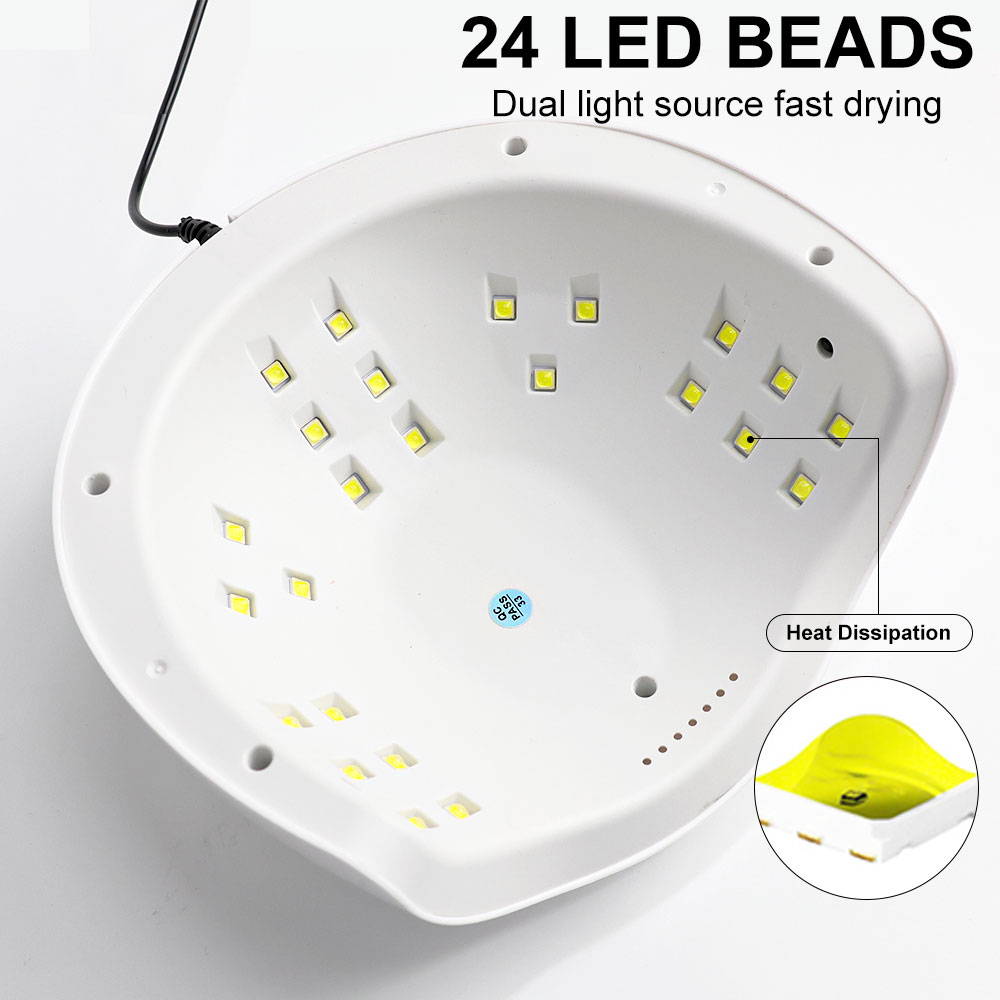 UV LED Nail Lamp Professional Nail Dryer For Gel Polish Led Lamp For Gel Nails 3 Timers White 4