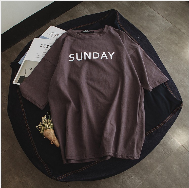 Men's Loose Casual Week Print Short Sleeve