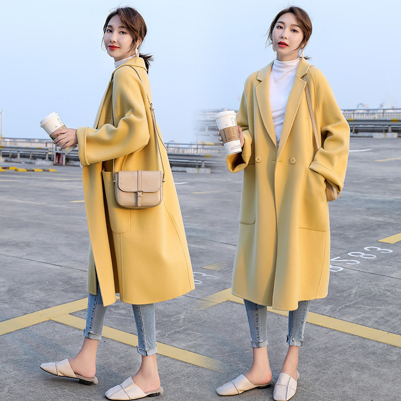 Double-faced Cashmere Coat Loose Mid-length