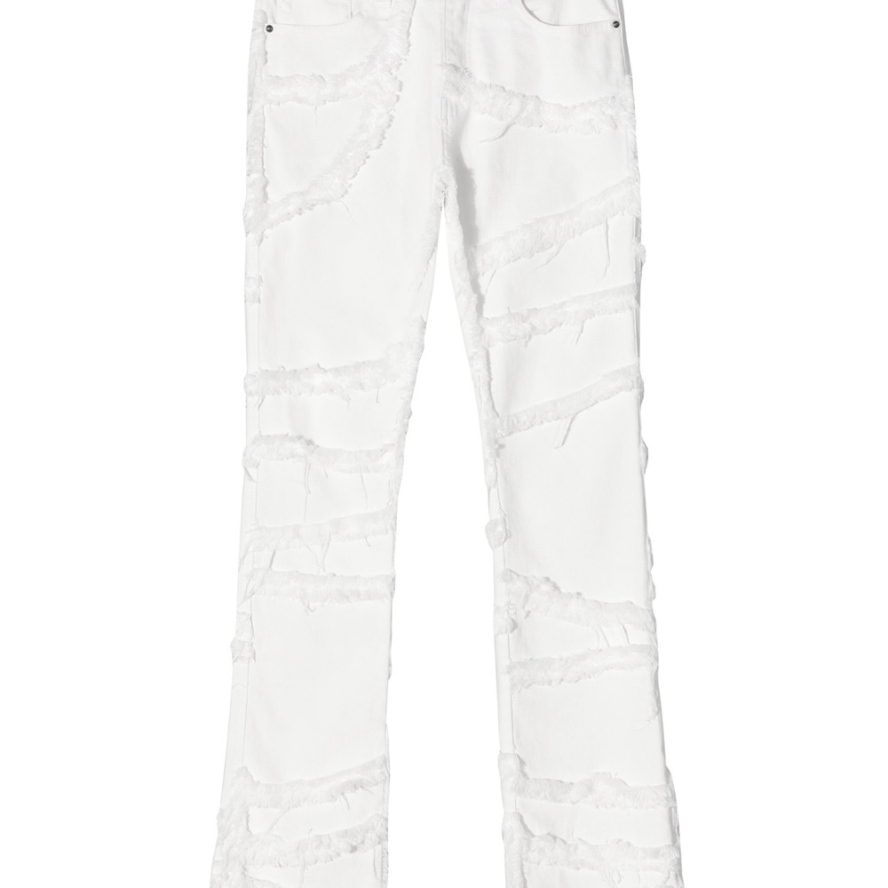 Hip-hop Raw Hem Jeans Street Slim Micro Flared Pants