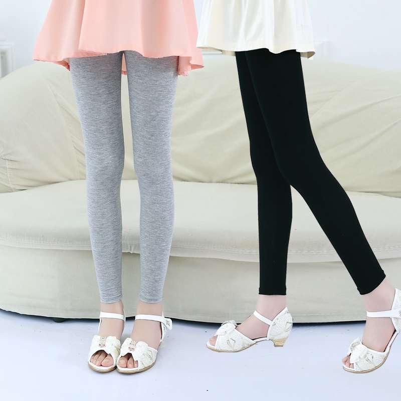 Girls' Leggings Summer Thin Modal Baby Nine-point Pants Stretch Middle And Big Kids