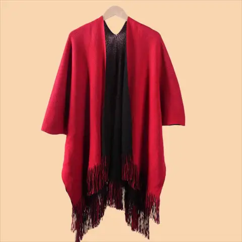 Women's Autumn Winter Thick Minimalist All-Match AB Double-Sided Split