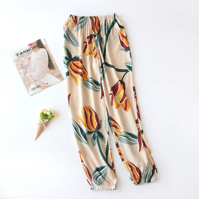 New Women's Loose Home Pajama Pants Wide Leg Pants 7.Style - Shop at LoveMi