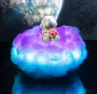 LED Colorful Clouds Astronaut Lamp With Rainbow Effect As Children's Night Light Kids Bedroom Night Lamp Decor Home Moon Lamp – image 10