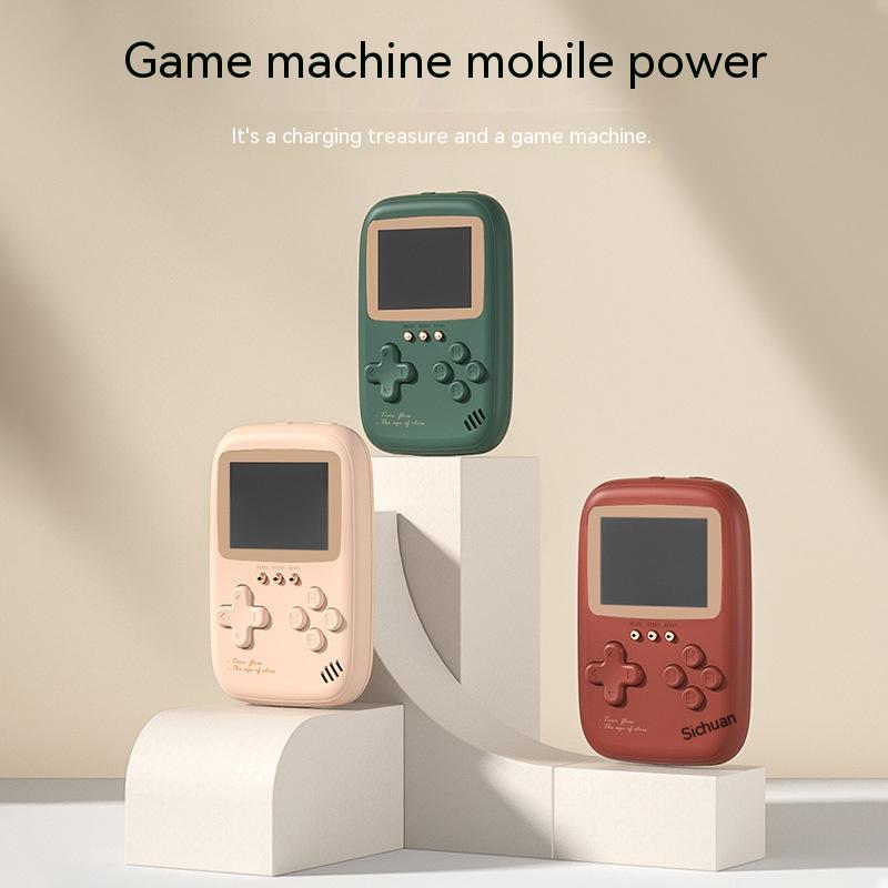 Mini Game Power Bank, tragbare Retro-Handheld-Spielkonsole, Retro-Videospielkonsole mit über 10.000 integrierten Spielen, Mini Game Power Bank mit 10.000 mAh_voghion.com