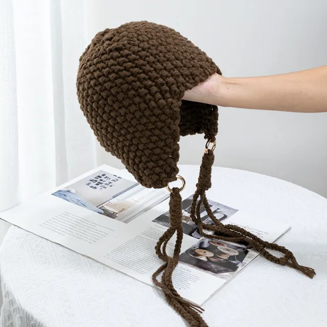 Ear Protecting Wool Hat, Sweet And Lovely Coffee - Shop at LoveMi