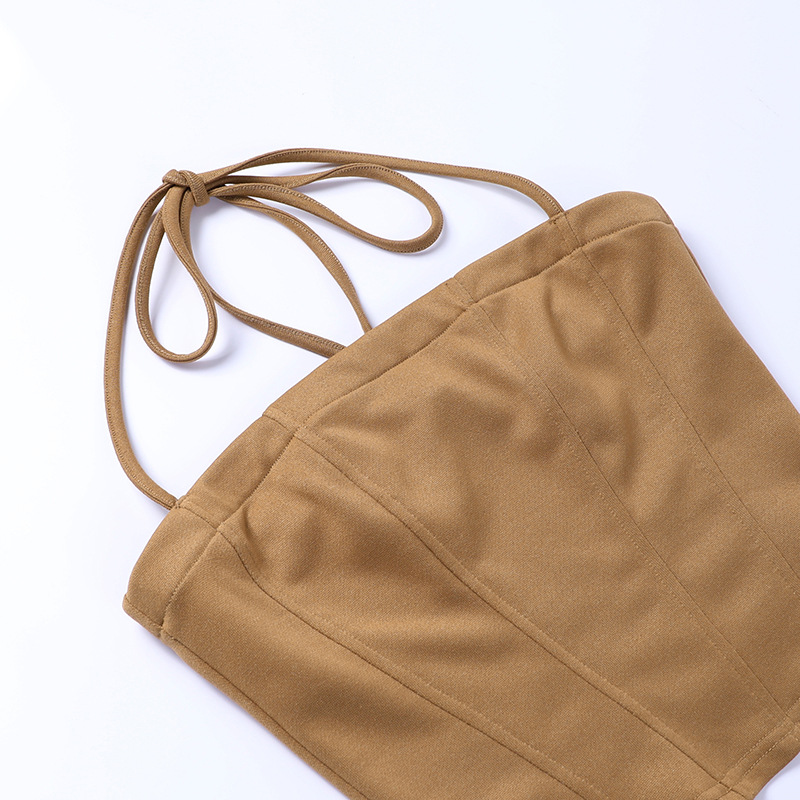 Waist Slim Dresses Bra Bandeau Workwear Pants Set