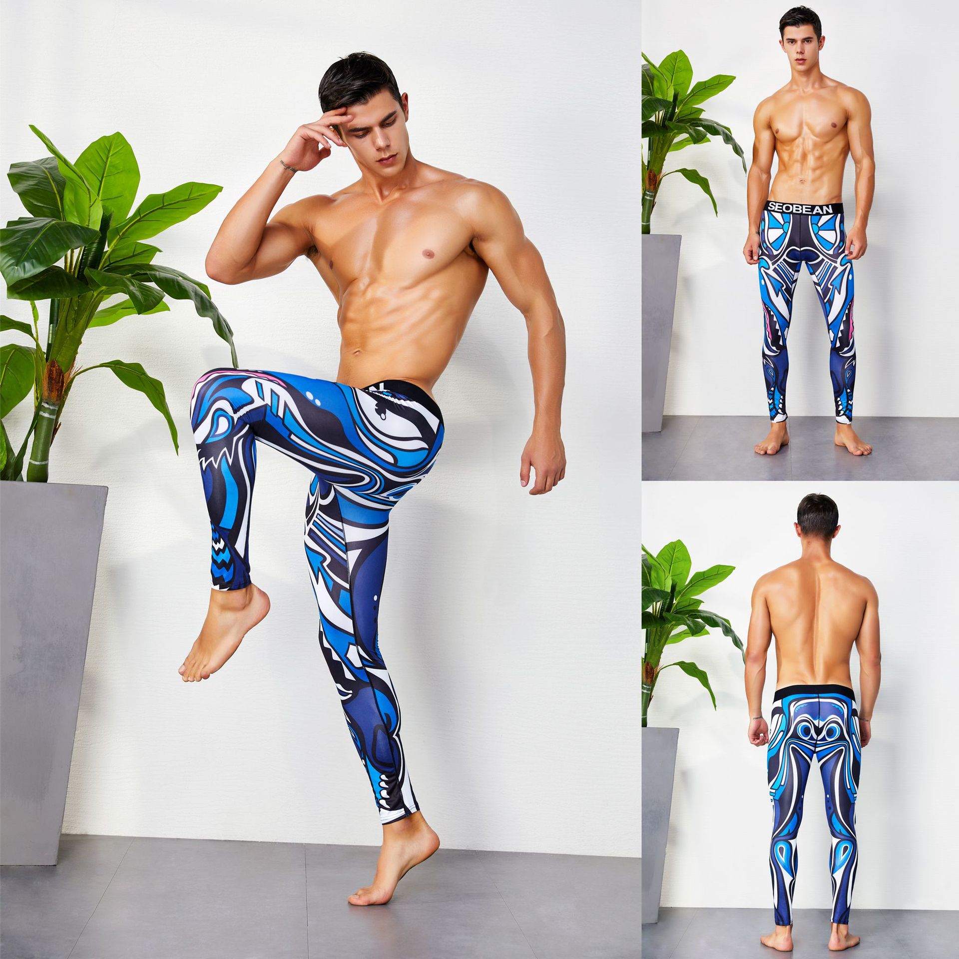 Men's New Fashionable Printed Comfort Leggings