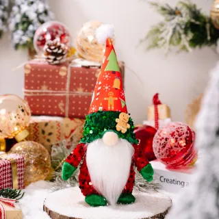 Christmas Fabric Decorative Faceless Doll Ornament Christmas Decorations - Gingerbread Man