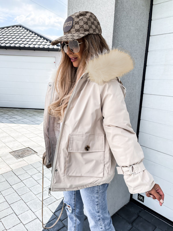 New Autumn And Winter Plus Velvet Thick Short Beige - Shop at LoveMi