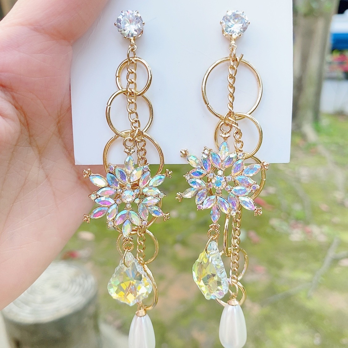 Ladies Fashion Dark Laser Polarized Earrings