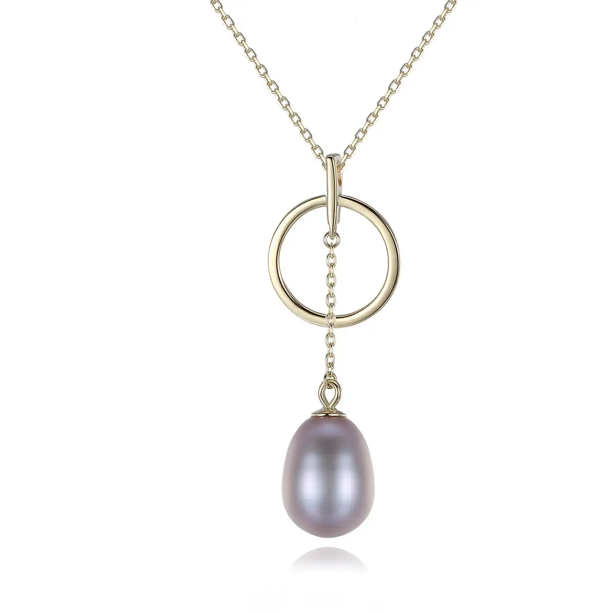 Sterling Silver Silver Pearl Necklace Pendant Korean Fashion