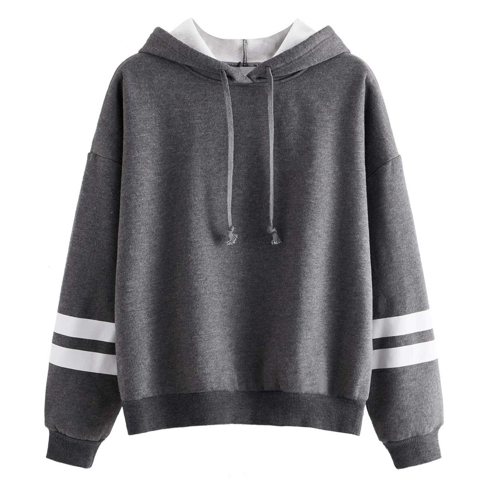 Title 6, Ladies fashion hooded striped sweater