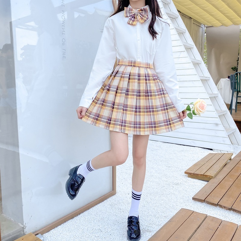 Ladies JK Uniform Pleated Skirt College Style Suit