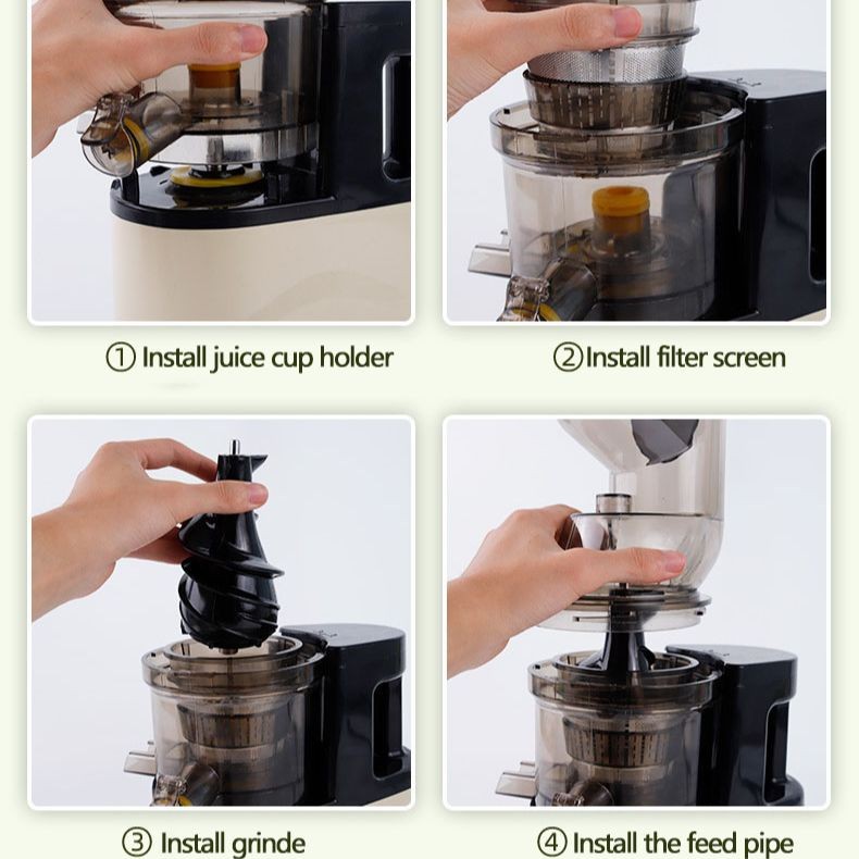 Cold Press Slow Masticating Electric Juicer & Fruit Squeezer — image 10
