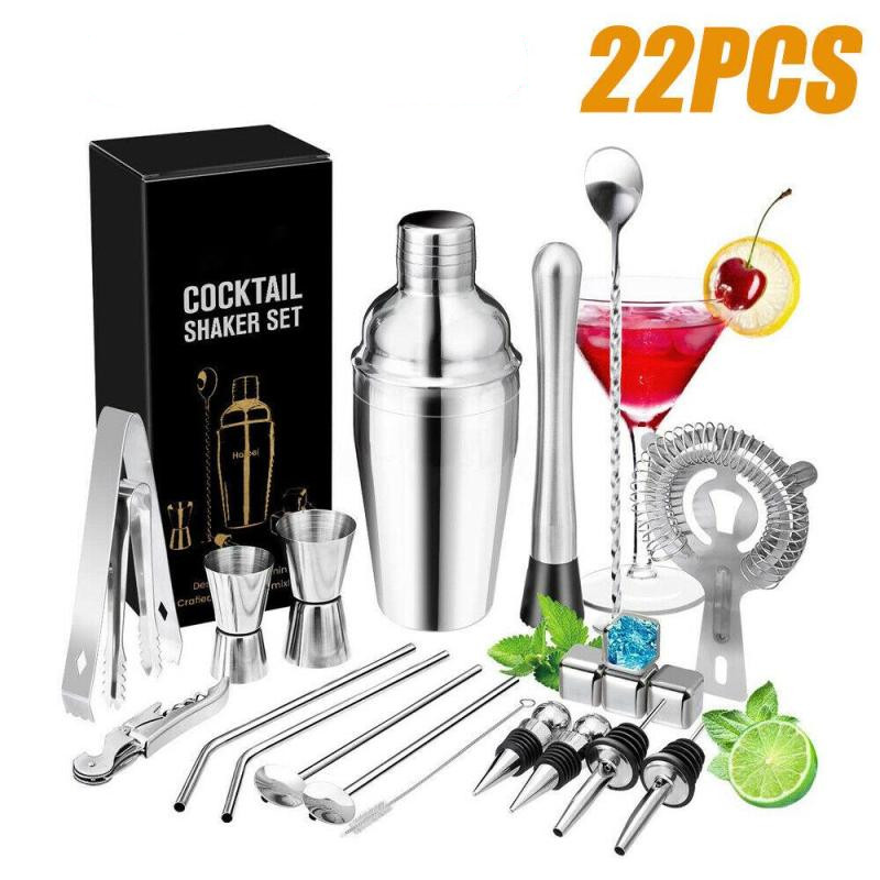 Title 5, Japanese style 22-piece stainless steel cocktai...