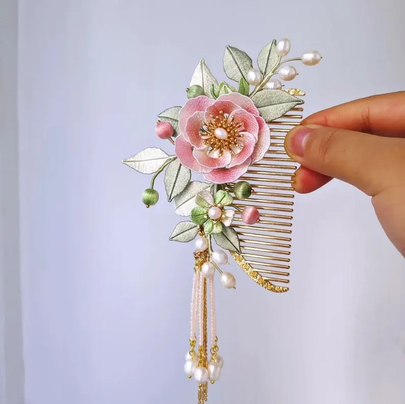 Flower Festival Hair Crown Wrapped with Hairpin