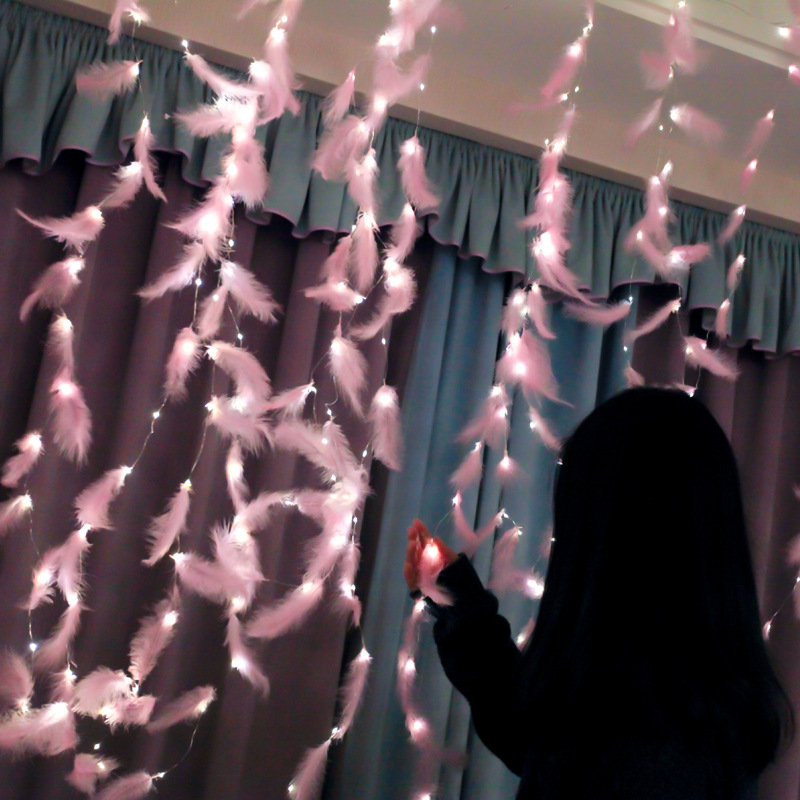 Feather Curtain Lights