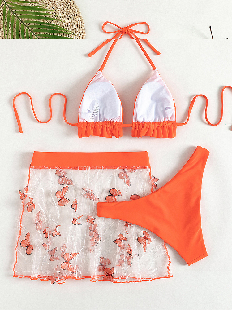 Push Up Korean Style Three Piece Split Swimsuit Bikini - Image 2
