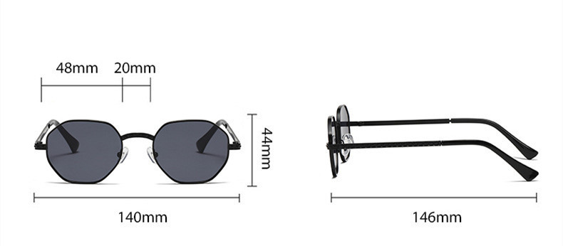 Title 1, Gafas de sol con gradiente hexagonal polígono d...