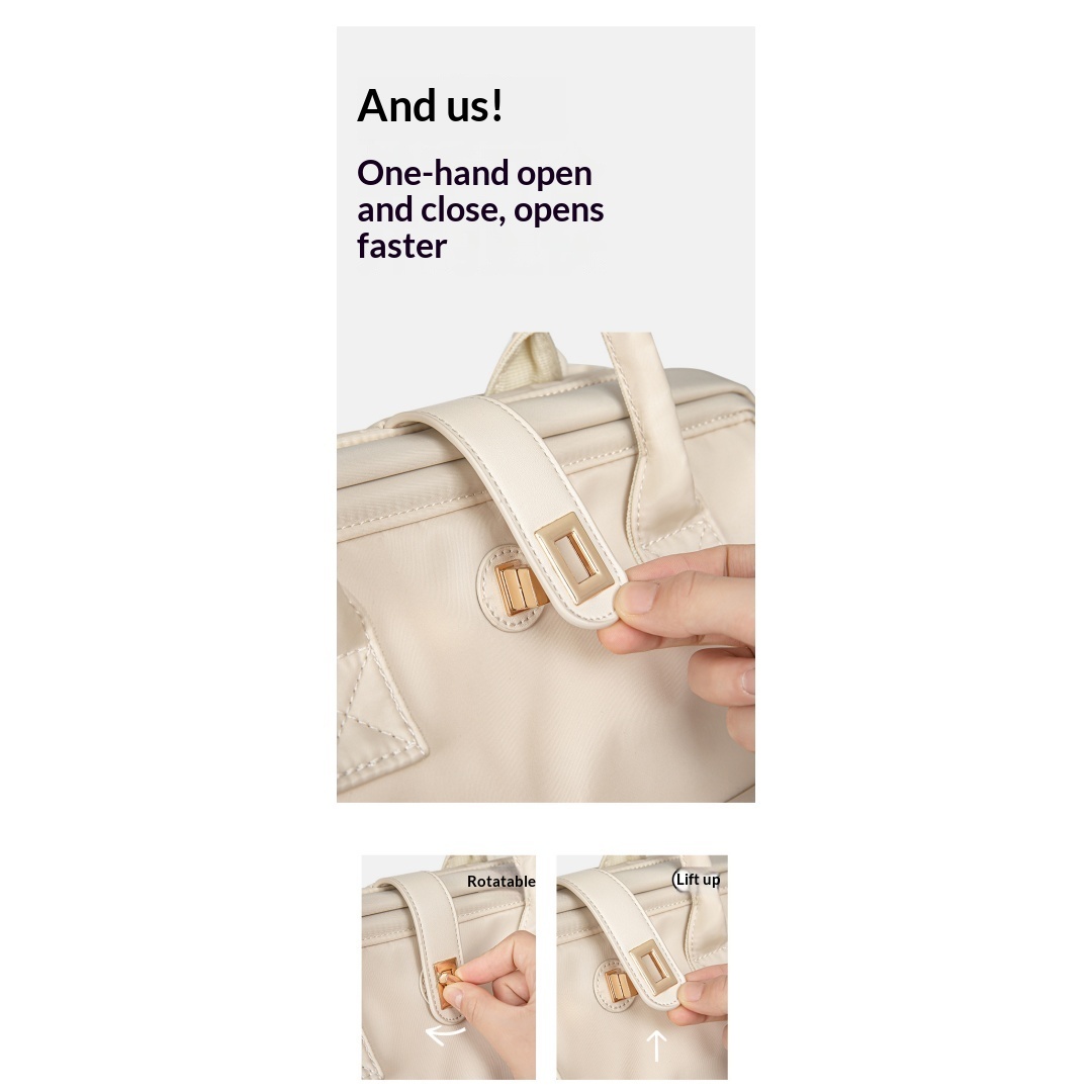 Multi Functional Handheld Backpack Mother And Baby Bag For Outdoor Use, Large Capacity Dry Wet Separation, Mommy Bag - Mi Bai — view 2