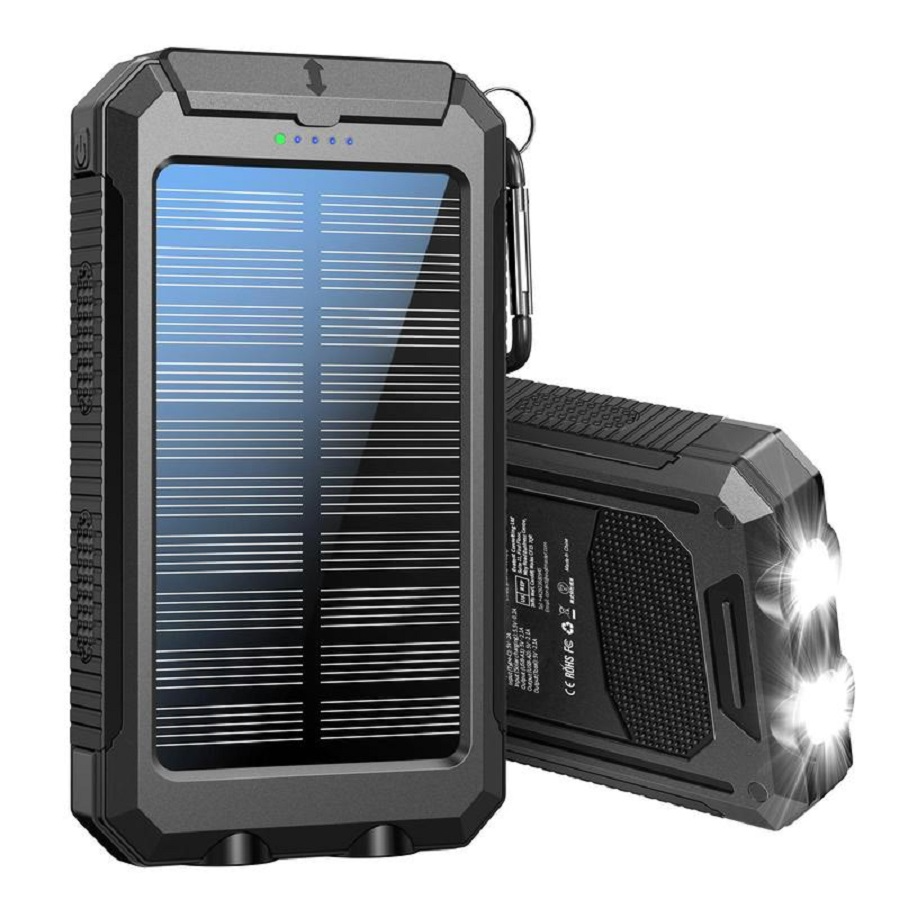 Solar Charger, 8000mAh Portable Solar Power For All Mobile Phones, Waterproof Ba