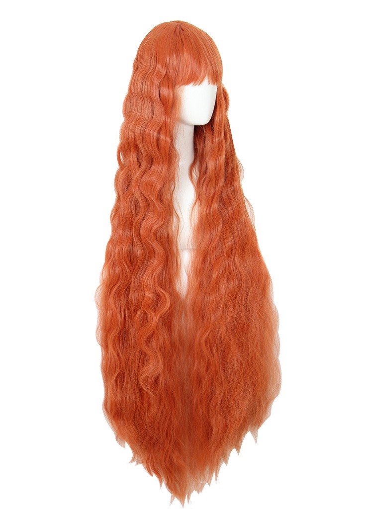 Cos Wig Orange 120cm Corn Scalding — foto 5