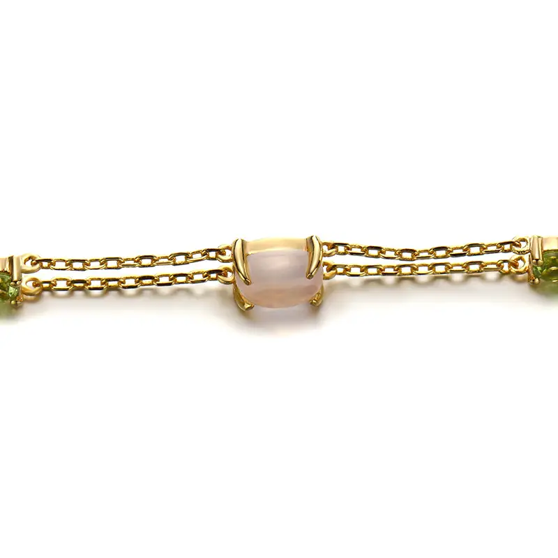 Jewelry Natural Crystal Double Layer Bracelet