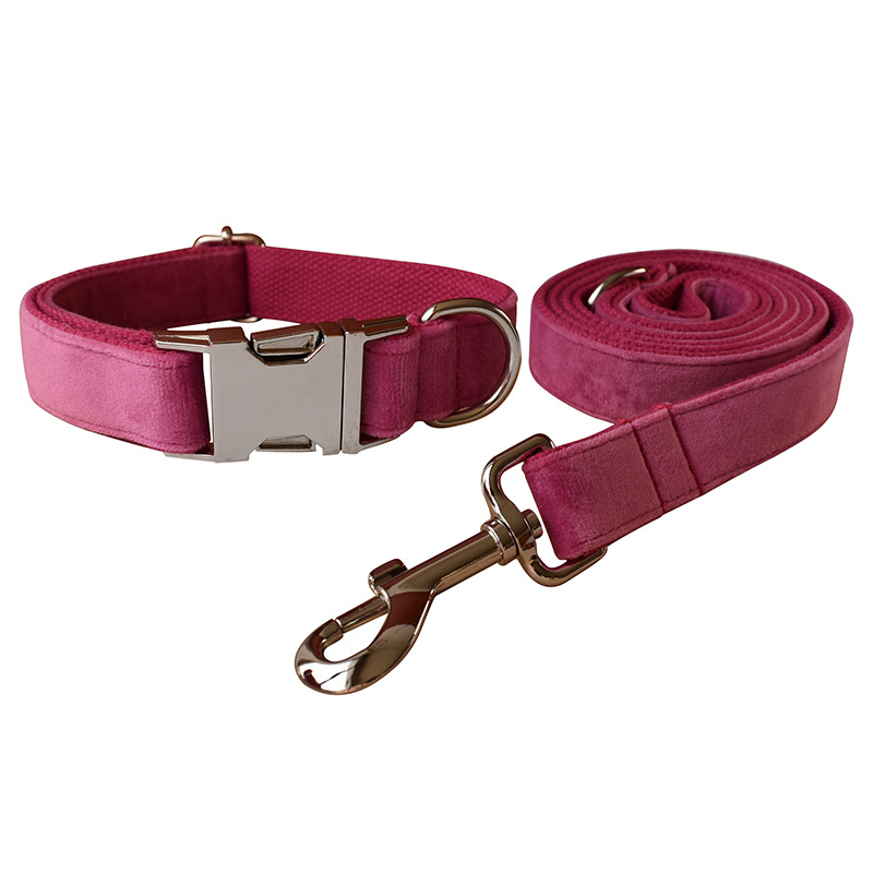 Rose Red Velvet Dog Rope Pet Neck Collar Ring Rope Suit - Shop at LoveMi