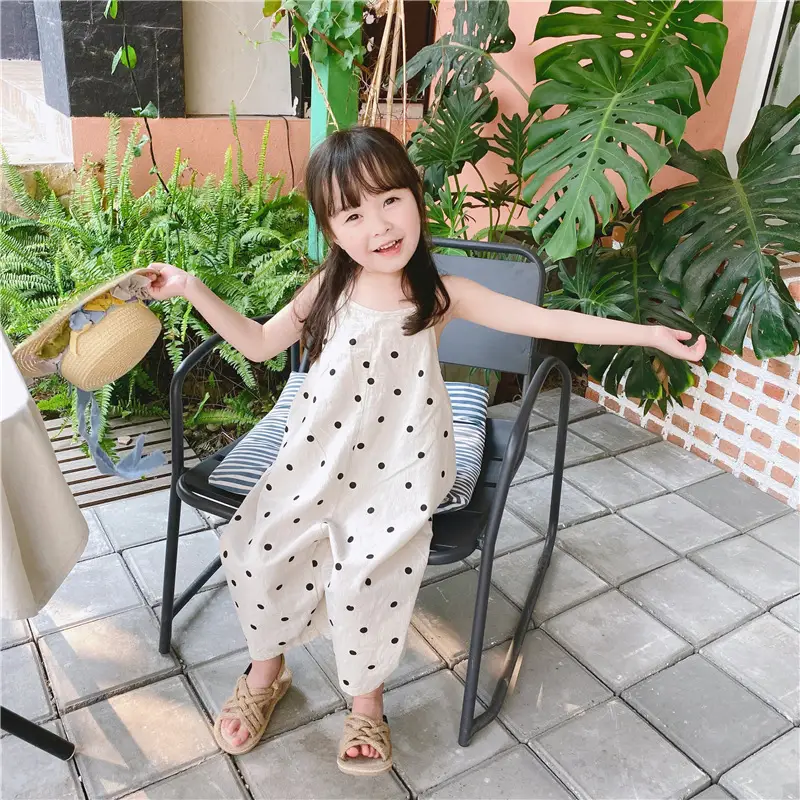 Girl's Strap Skirt Pants Jumpsuit Wide Leg