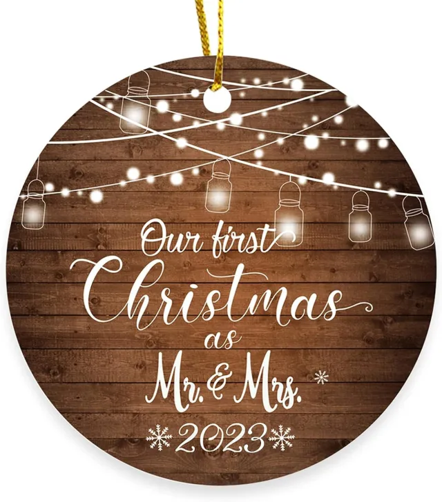 Christmas Round Wooden Plaque Hanging Decoration Cross border Christmas Hanging Decoration Souvenir Doublesided1 - Shop at LoveMi