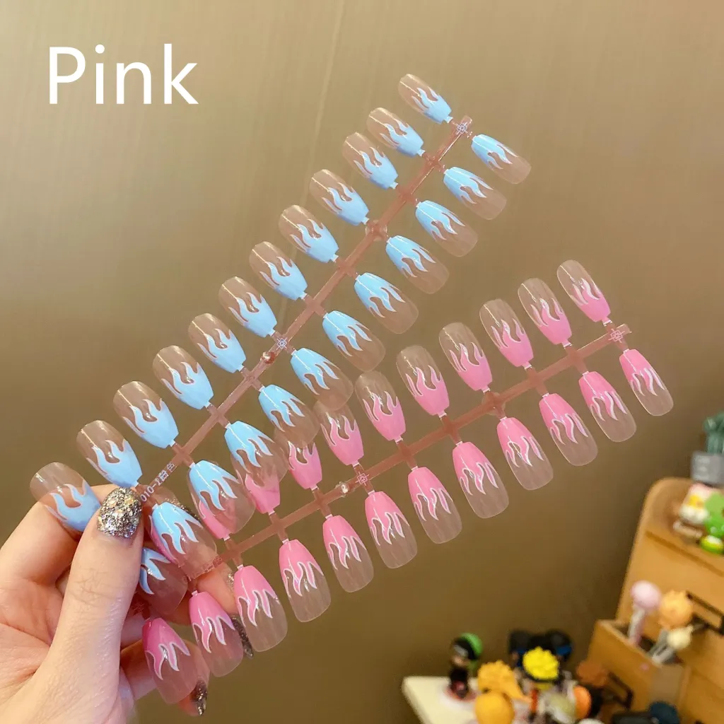 Women's Fashion Removable Wearable Fake Nails - Pink