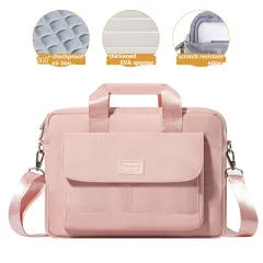 Simple And Creative Solid Color Laptop Bag - Rose - View 1