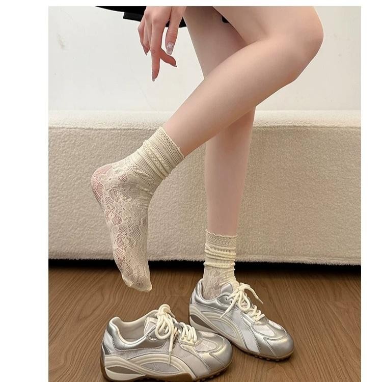 Women Silver Platform Hidden Heel Casual Trainer Shoes, 2026 New Spring Summer Versatile Racing Style Sneakers product image