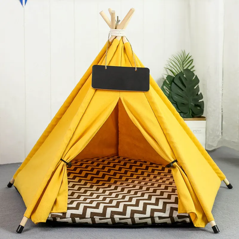 Pet Teepee Tent Dog Cat Bed Portable