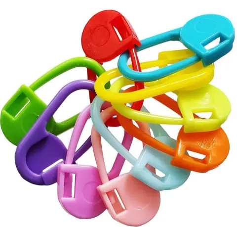 Color Knitting Yarn Small Mark Buckle Positioning Mixed Plastic