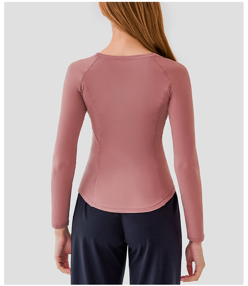 Title 6, Womens slim fit thin yoga top with a nude feel...