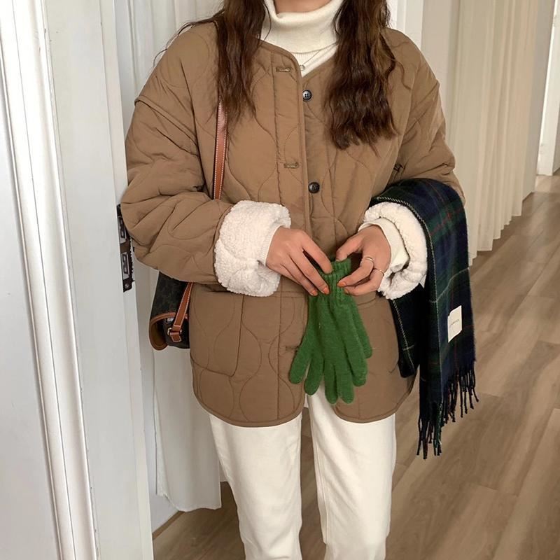 Lamb Hair Rhombic Cotton Clothing Hong Kong Style