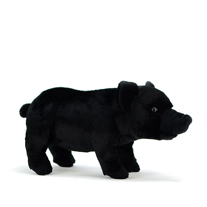 Cute Simulation Black Domestic Pig Plush Toy
