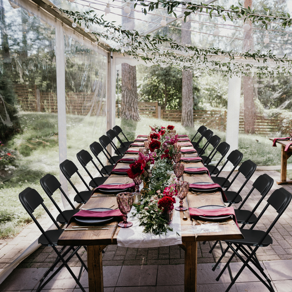 6pcs Injection Molding Classic Garden Plastic Folding Chair Black 13