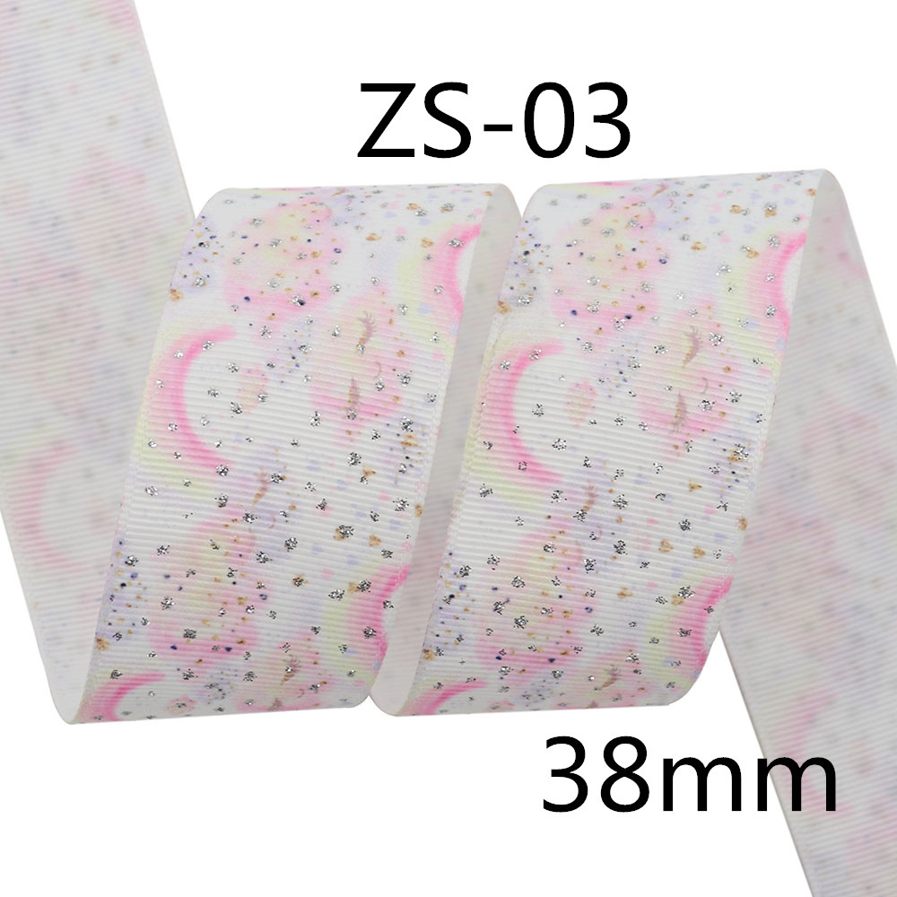 Ribbon 38mm Hot Laser Silver Original Pattern Ribbon