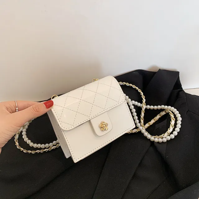 New Fashion Messenger Bag Mini Bag Foreign Style One Shoulder Small Square Bag White - Shop at LoveMi