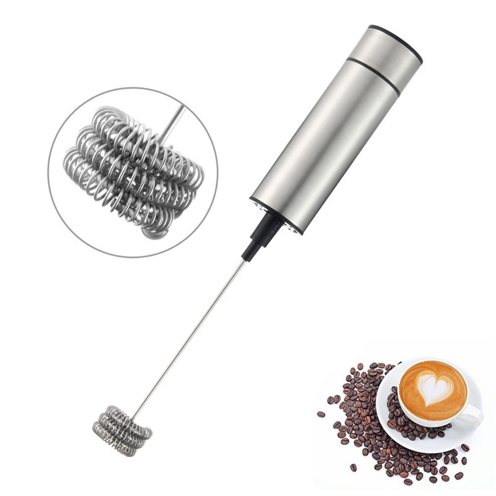 Title 4, Electric Stainless Steel Handheld Milk Frother ...