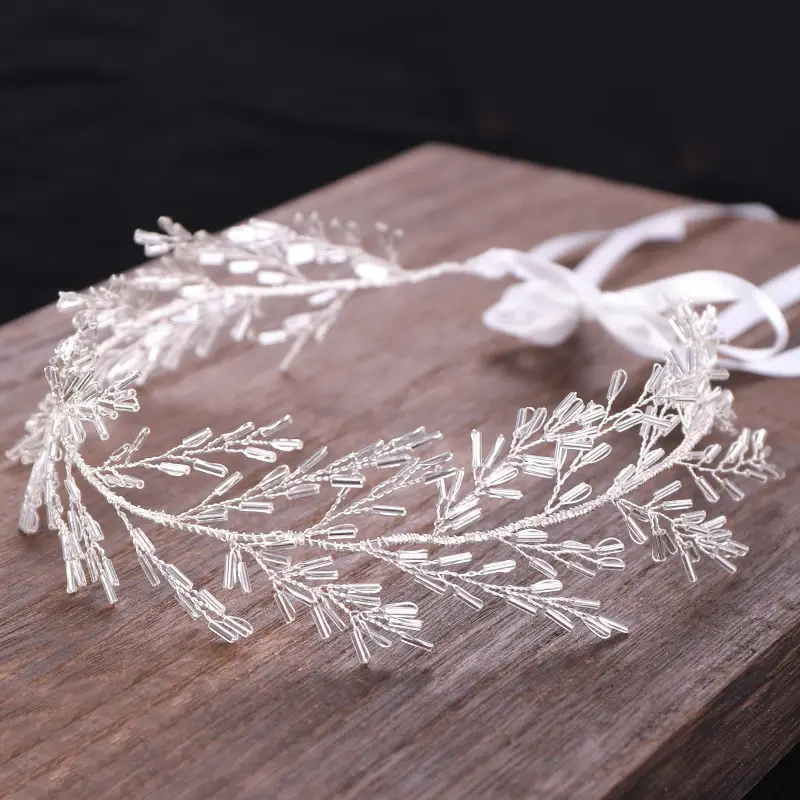European And American Crystal Hair Band Hand-woven Bridal Headdress