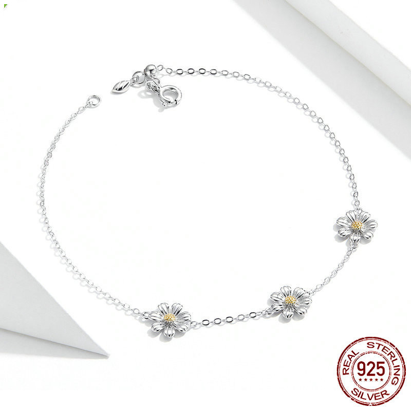 Title 2, Bracelet Daisy S925 en argent pour femmes, styl...